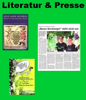 Blauer Bernburger Wein - Literatur und Pressebeiträge / Für mehr Beiträge, Bild anklicken.